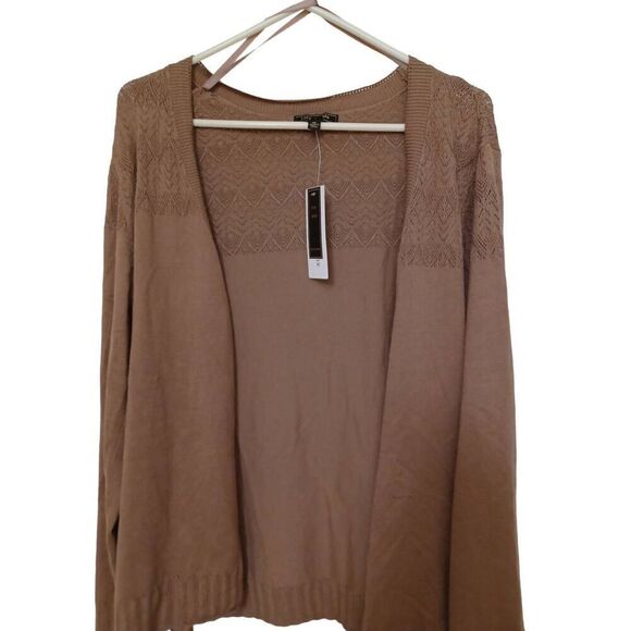 Lety & Me Sweaters - Lety & Me Cardigan Color Coffee Size XL